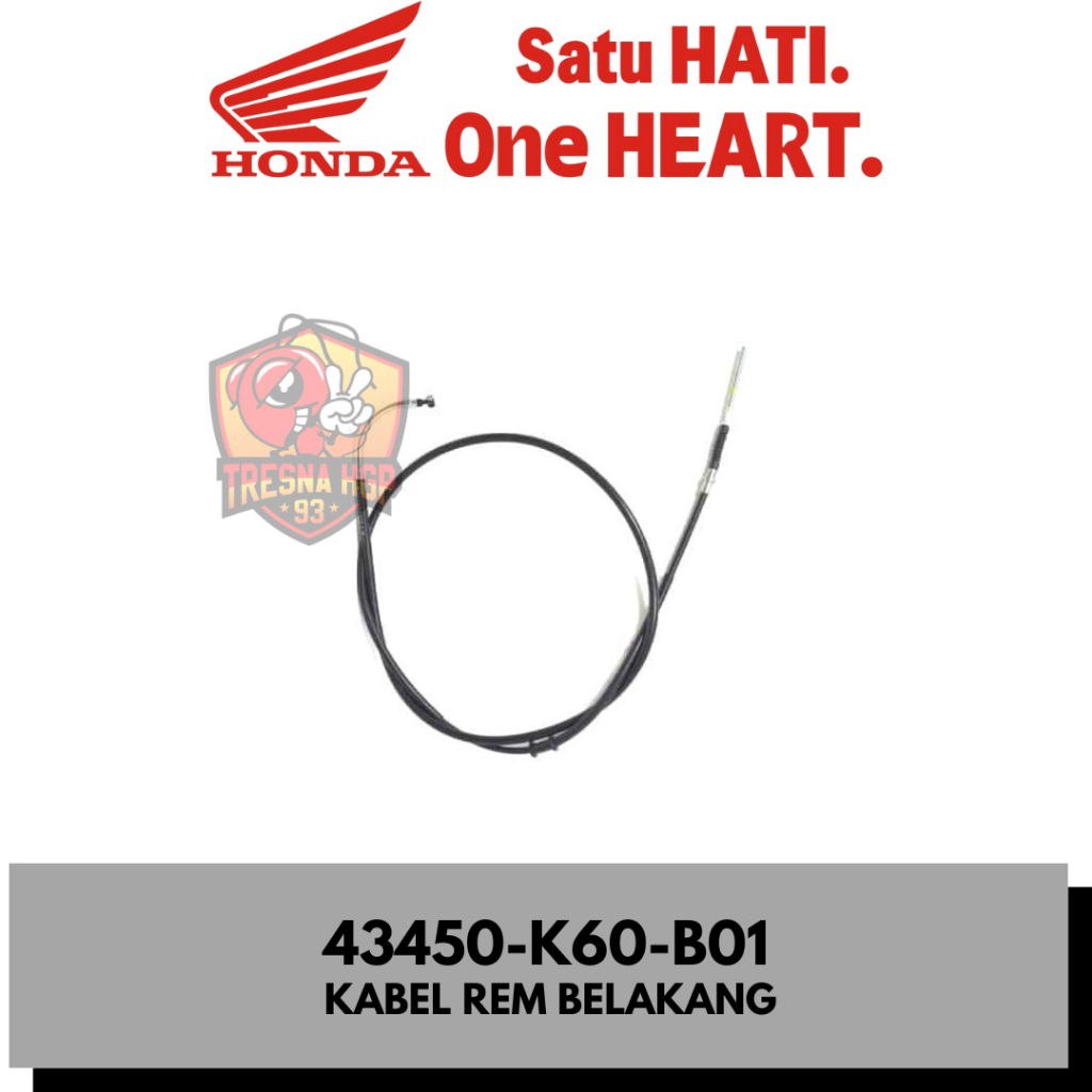 43450-K60-B01 KABEL REM BELAKANG VARIO 125 FI ESP K60 LED OLD ORIGINAL | CABLE COMP RR BRAKE 43450K6
