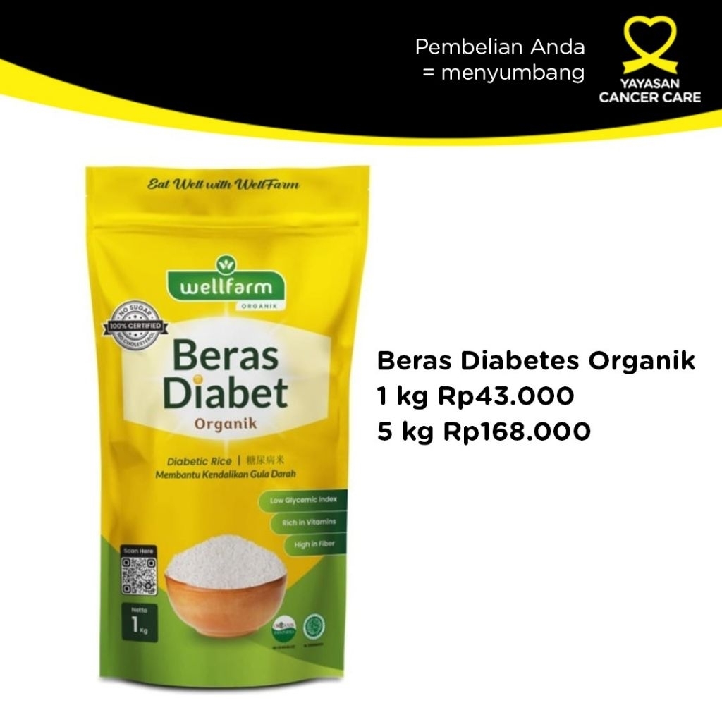 

WellFarm Beras Diabetes Organik Beras Bebas Gula 1 Kg