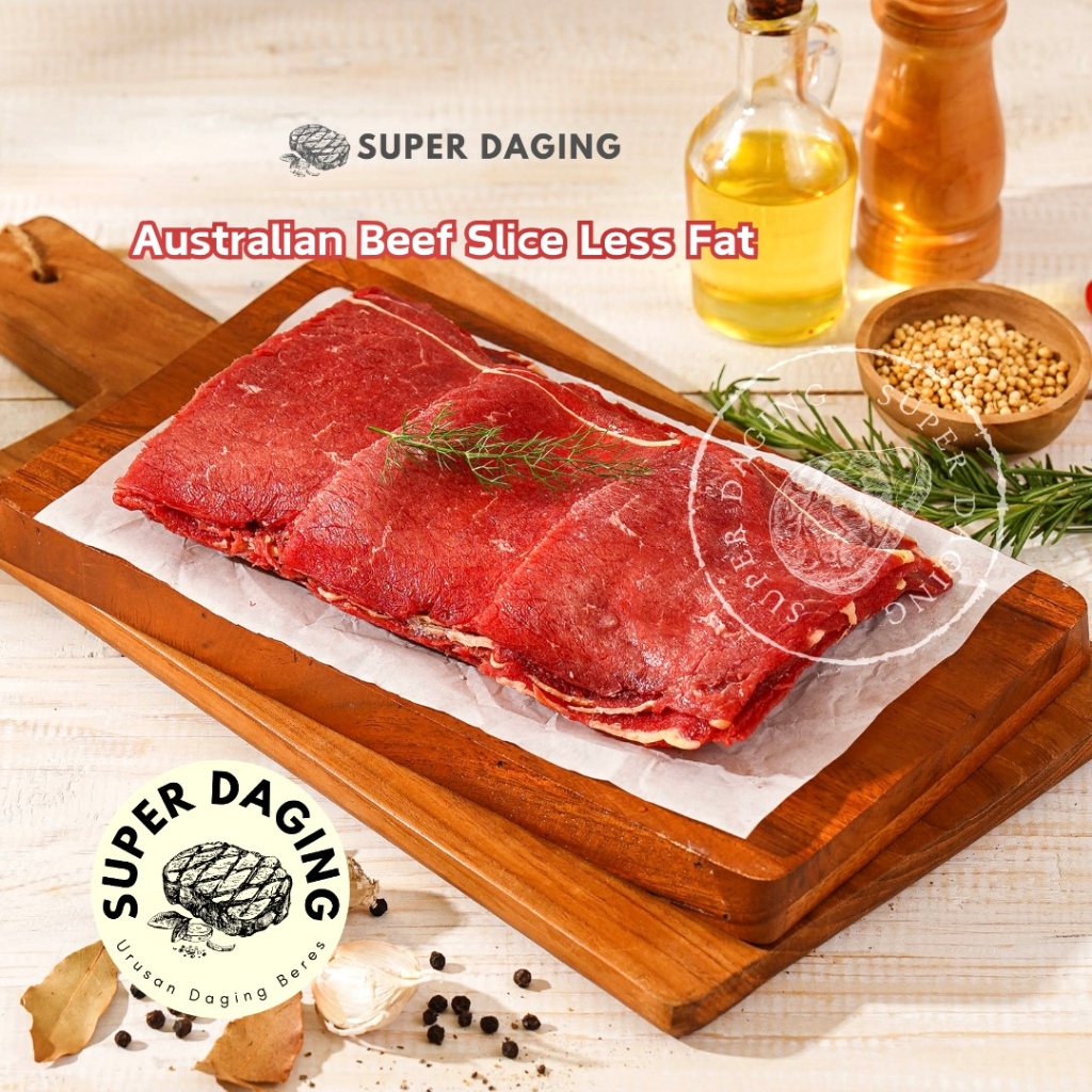 

AUS Beef Lean Slice Less Fat 500g - Super Daging Semarang