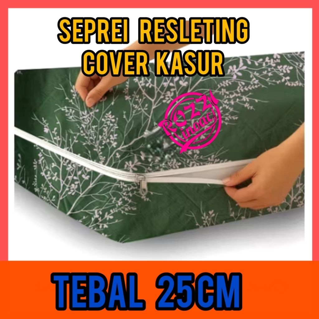 SPREI RESLETING/COVER KASUR BUSA TEBAL 25CM