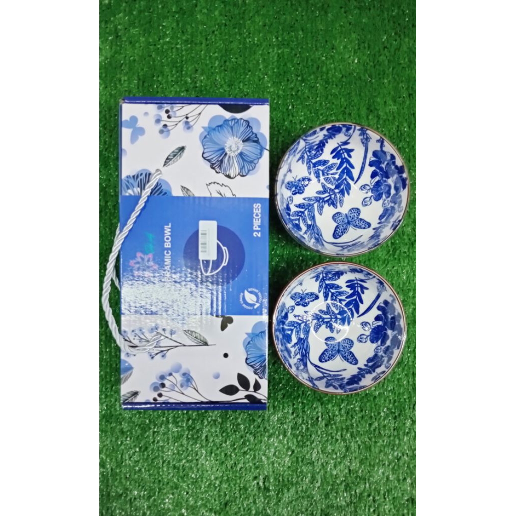 MANGKOK KERAMIK ISI DUA / MANGKOK SOVENIR / MANGKOK KECIL MOTIF