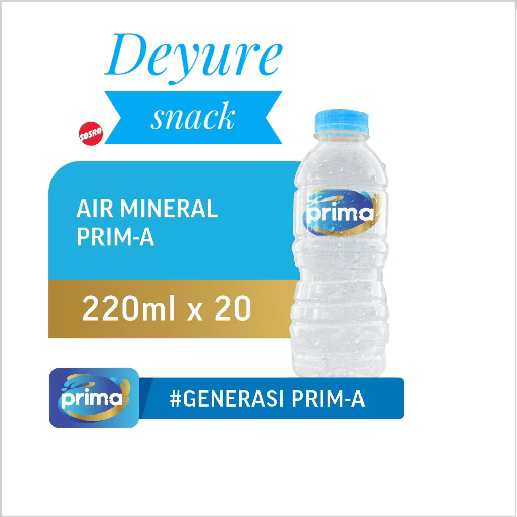 

Prima Botol 220 ml 1 karton isi 20 pcs Air mineral