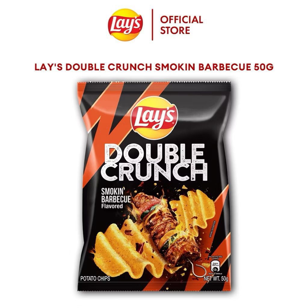 

LAY'S POTATO CHIPS DOUBLE CRUNCH SMOKIN BBQ FLAVOR