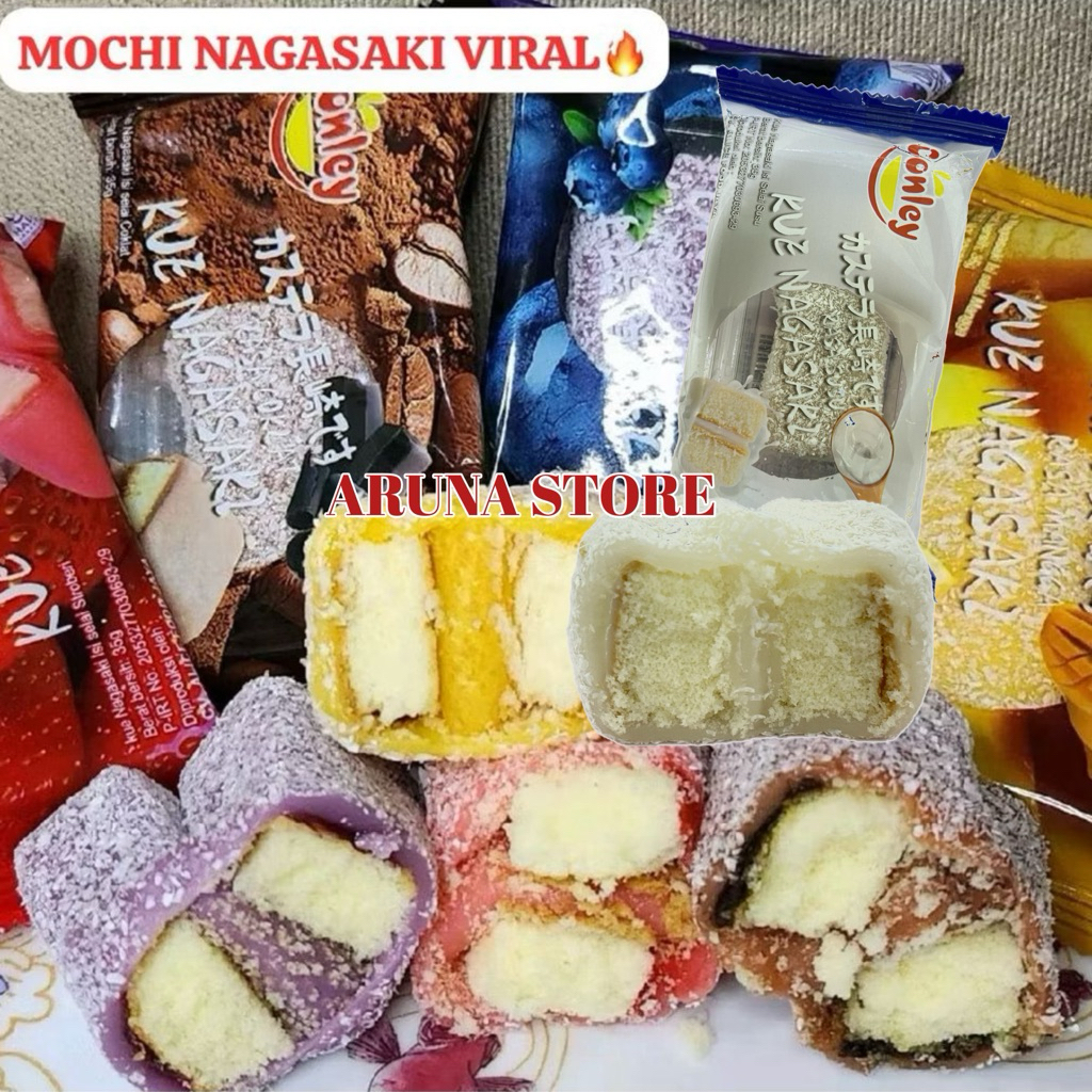 

[15PCS]Kue Nagasaki 14+1 Gratis /Mochi Nagasaki /Moachi Nagasaki/Mochi 4 Rasa Nagasaki