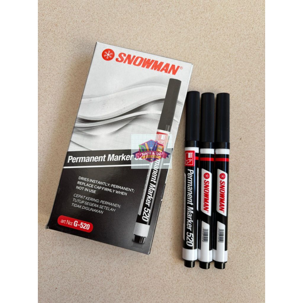 

SPIDOL Snowman Permanent Marker G-520 hitam