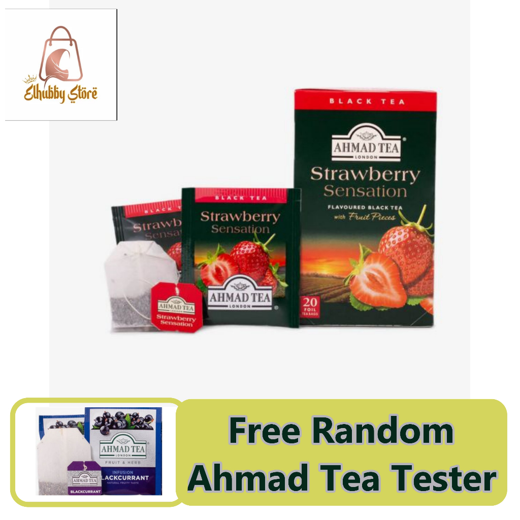 

Ahmad Tea Strawberry Sensation 1 Box - Teh Dengan Rasa Buah dalam kemasan sachet