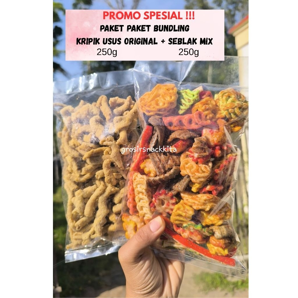 

PROMO bundling kripsus original+seblak mix pedas asin tidak keras paling laris