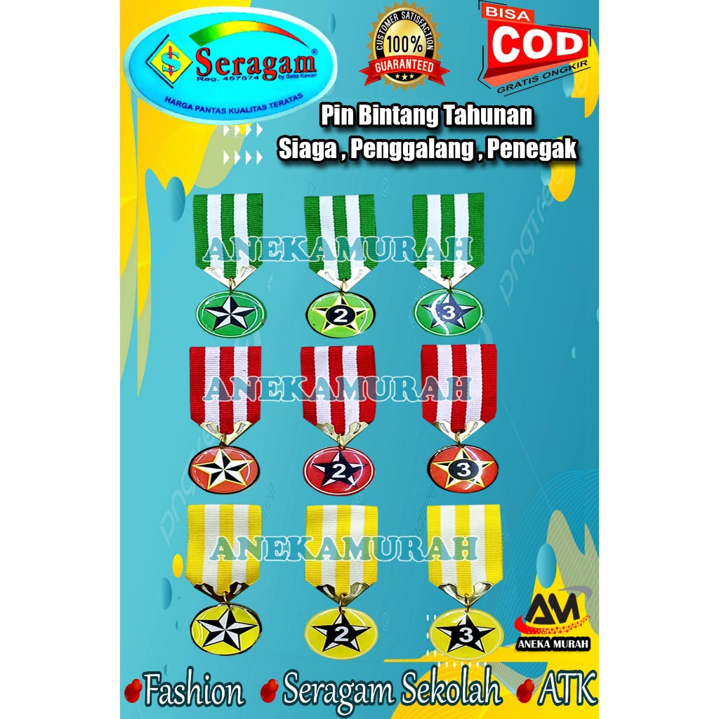 Bintang Tahunan Pin Bintang Tahunan Tiska Siaga Penggalang Penegak