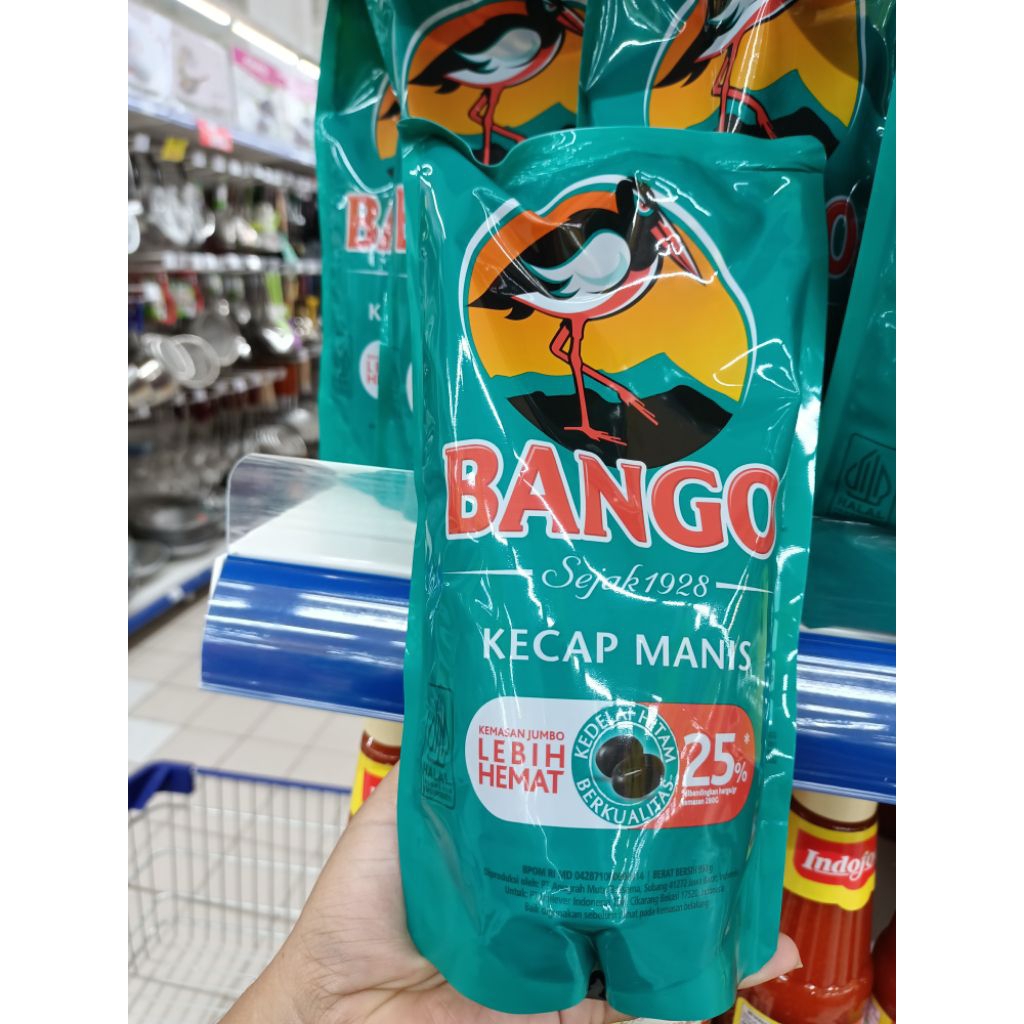 

Kecap Bango Manis Kental Refil Kecap Kedelai Kualitas Kemasan Jumbo 950 g