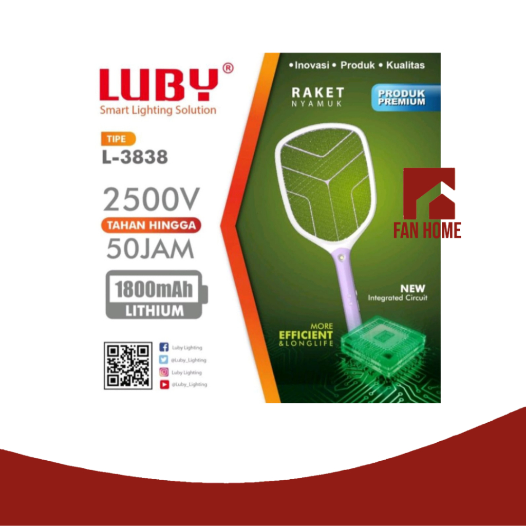 Raket Nyamuk Luby Jumbo + Senter Luby L 3838 / L 3839