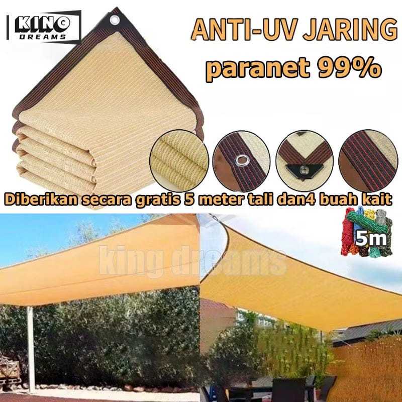 ROn Paranet 95% Anti-UV Jaring Paranet Garden Sunshade Teras Rumah Kaca Tabir  Warna Krem