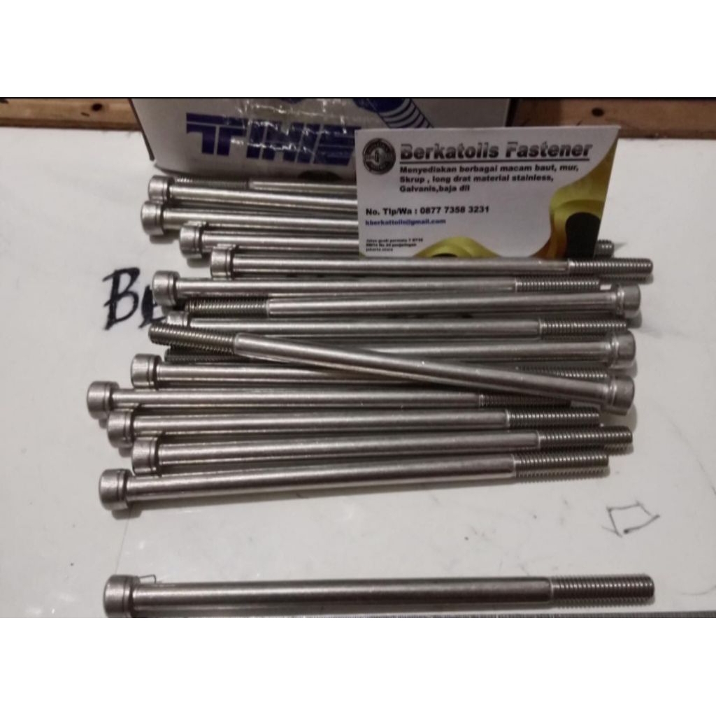Baut L stainless m8x150 half drat baut 12  panjang 15 cm kepala L