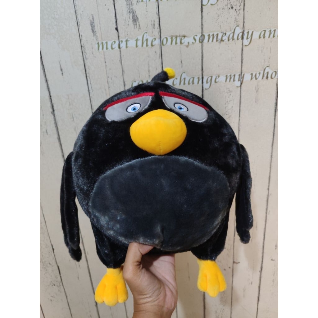 boneka angry bird angrybird hitam original brand pudar