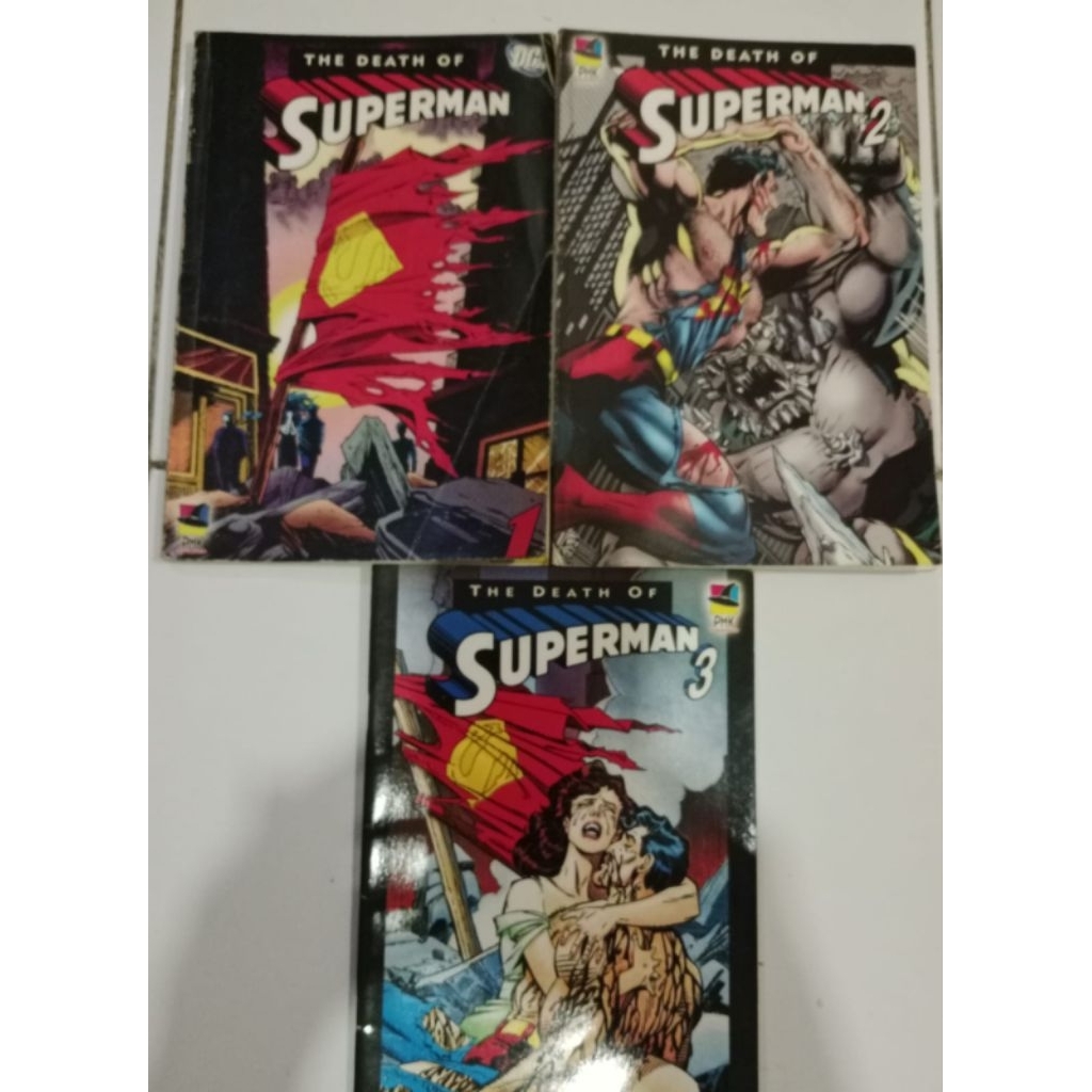Komik PMK Superhero - THE DEATH OF SUPERMAN 1-3 ( Kolpri )