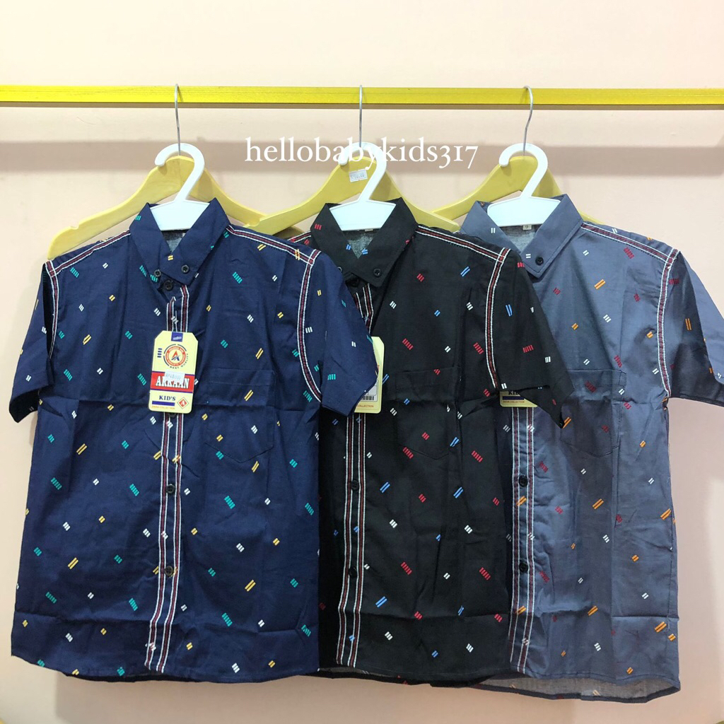 Atasan Kemeja Anak Cowok Usia 7-9 tahun | Baju Hem Anak Laki-Laki