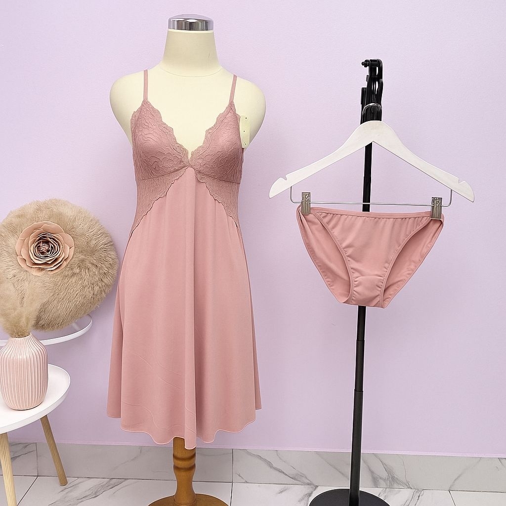 Lingerie Non Transparan BDS10 Baju Tidur Seksi Nylon Spandex Halus Free CD Khusus Depan Suami by Mis