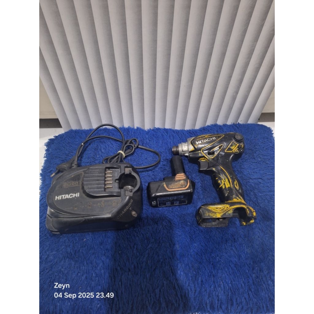mesin bor cordless impact driver Hitachi 10,8v/12v