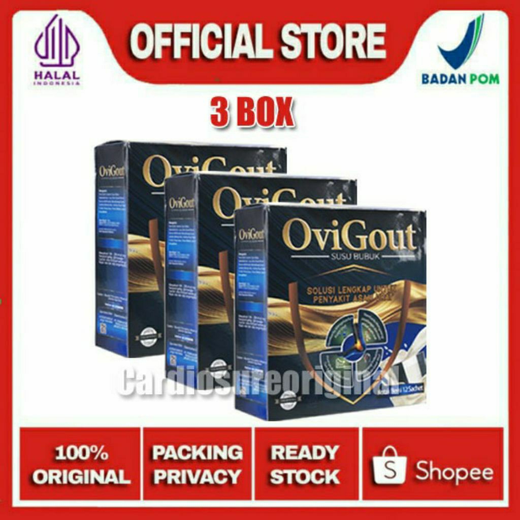 

OVIGOUT ® OviGout Original (3 Box) Susu Bubuk Asam Urat | OviGout Atasi Nyeri Sendi Akibat Asam Urat