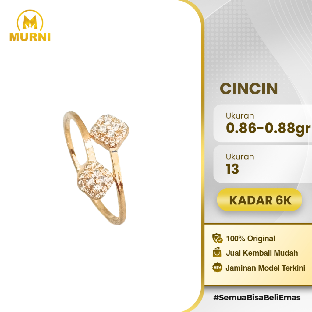 MURNI Cincin Mini Sparkle Twin 6K Toko Murni Bekonang