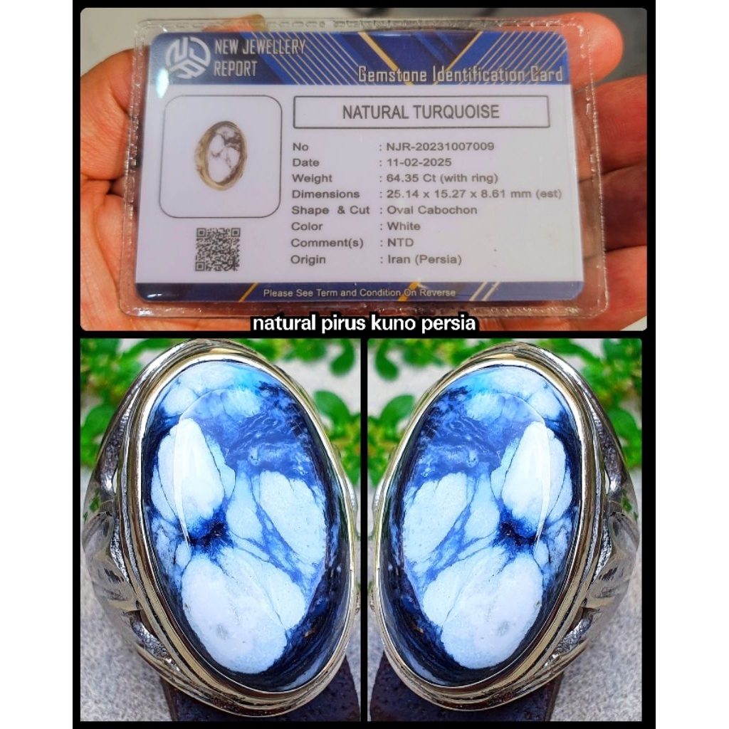 natural pirus putih antik lawasan multi colour asli iran