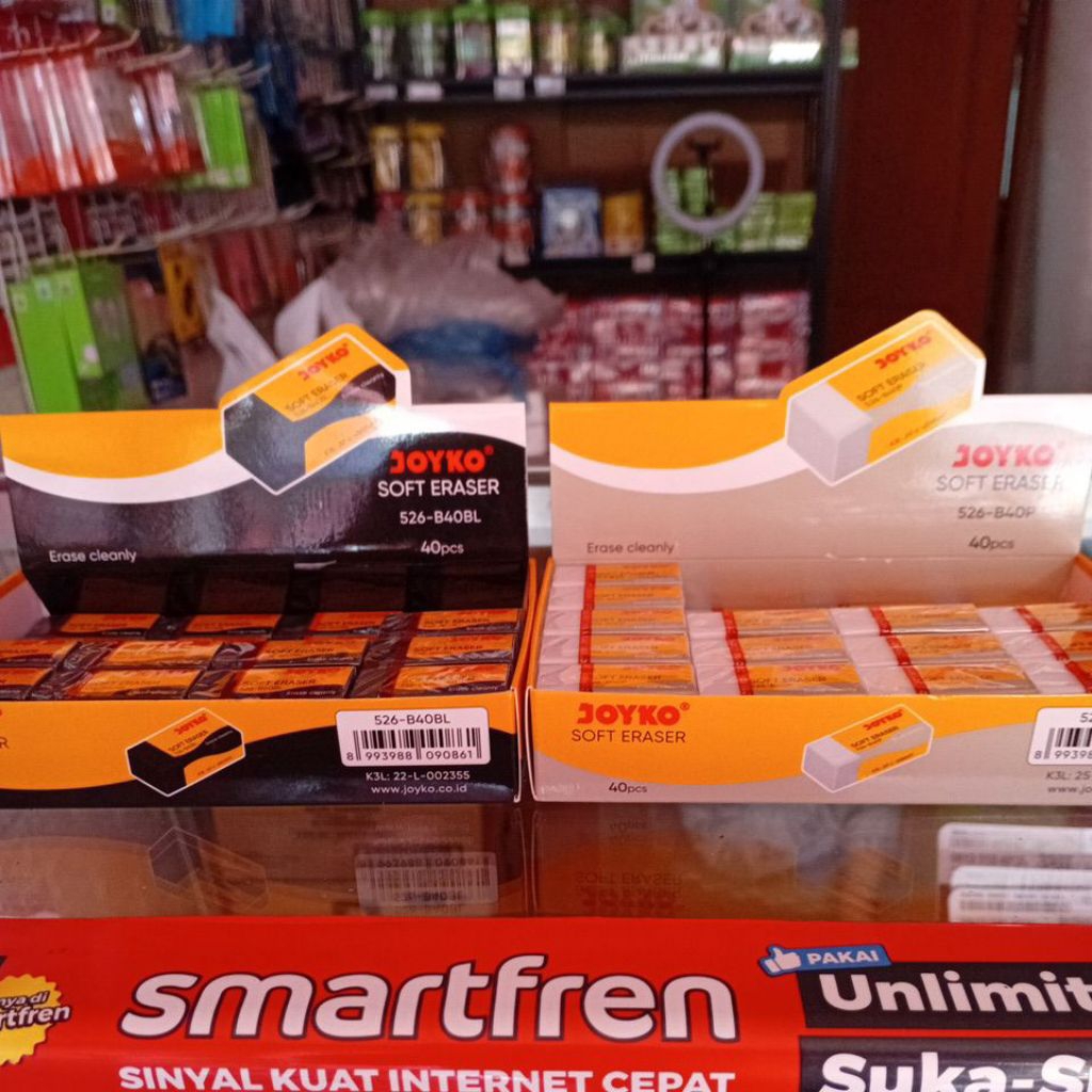 

Penghapus JOYKO SOFT ERASER 526-B40BL 1 pak isi 40 pcs