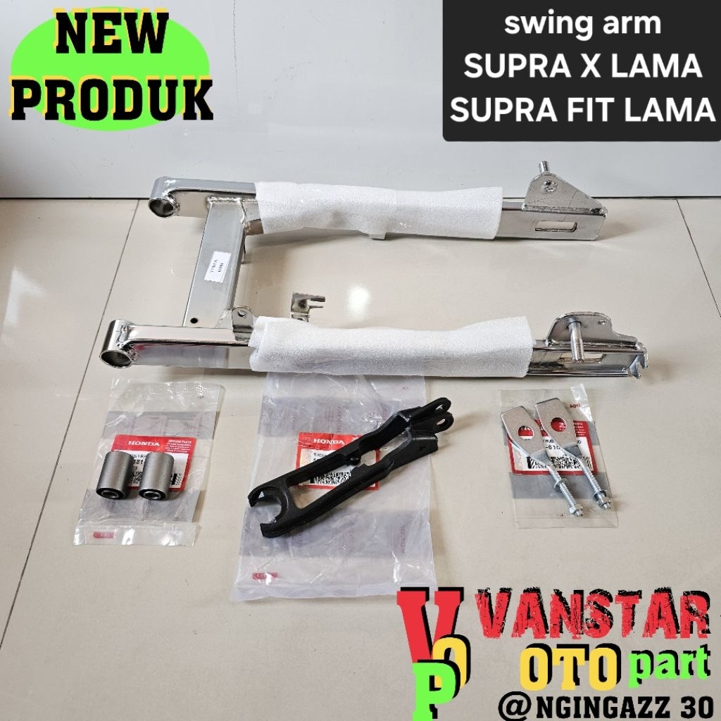 SWING ARM SASIS BELAKANG SUPRA X LAMA SUPRA FIT LAMA CHROME FULLSET