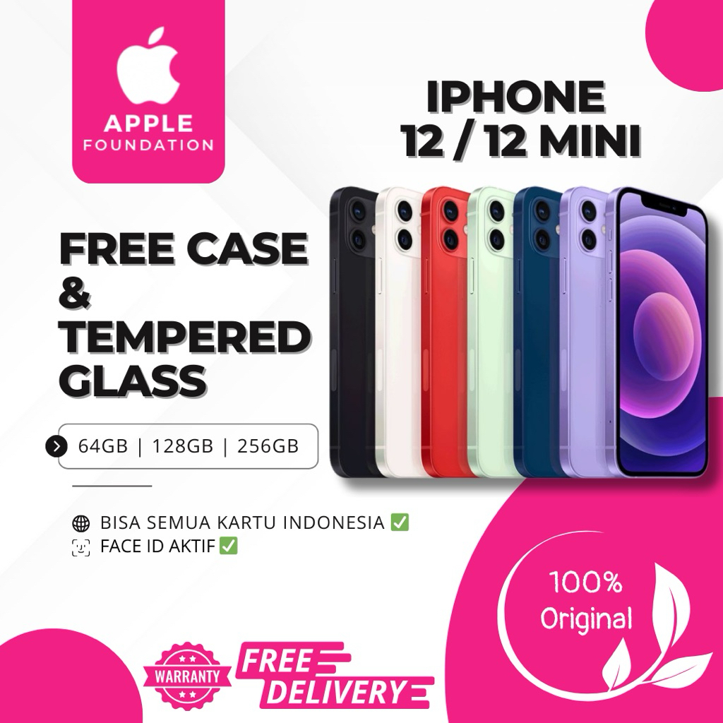 iPhone 12 | 12 Mini | 64gb 128gb 256gb | Second Fullset | Original 100%