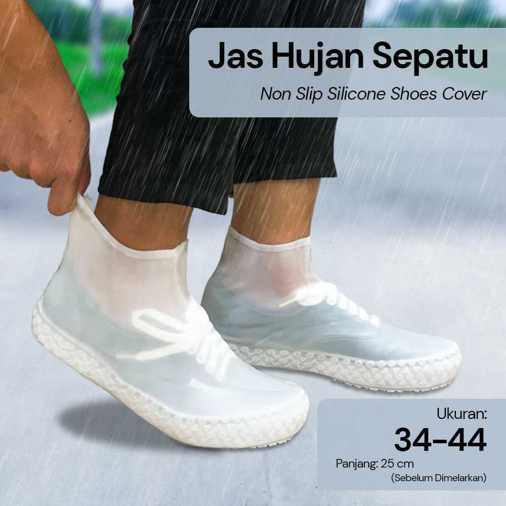 Cover Sepatu Hujan Sepatu Bot Hujan Reusable Rain Boot Cover Mantol Hujan Pelindung Sepatu Hujan