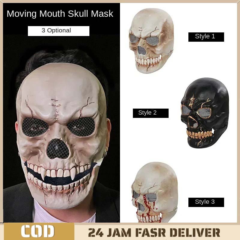 Topeng Halloween Mask Halloween Properti Halloween Topeng Horor Topeng Seram Hantu Costume Halloween