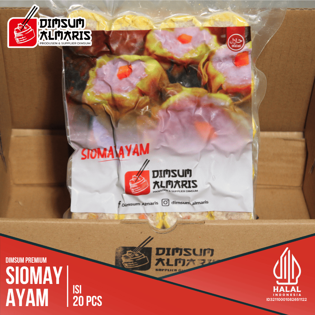 

Dimsum Halal Premium Siomay Ayam isi 20 pcs dengan Chili Oil