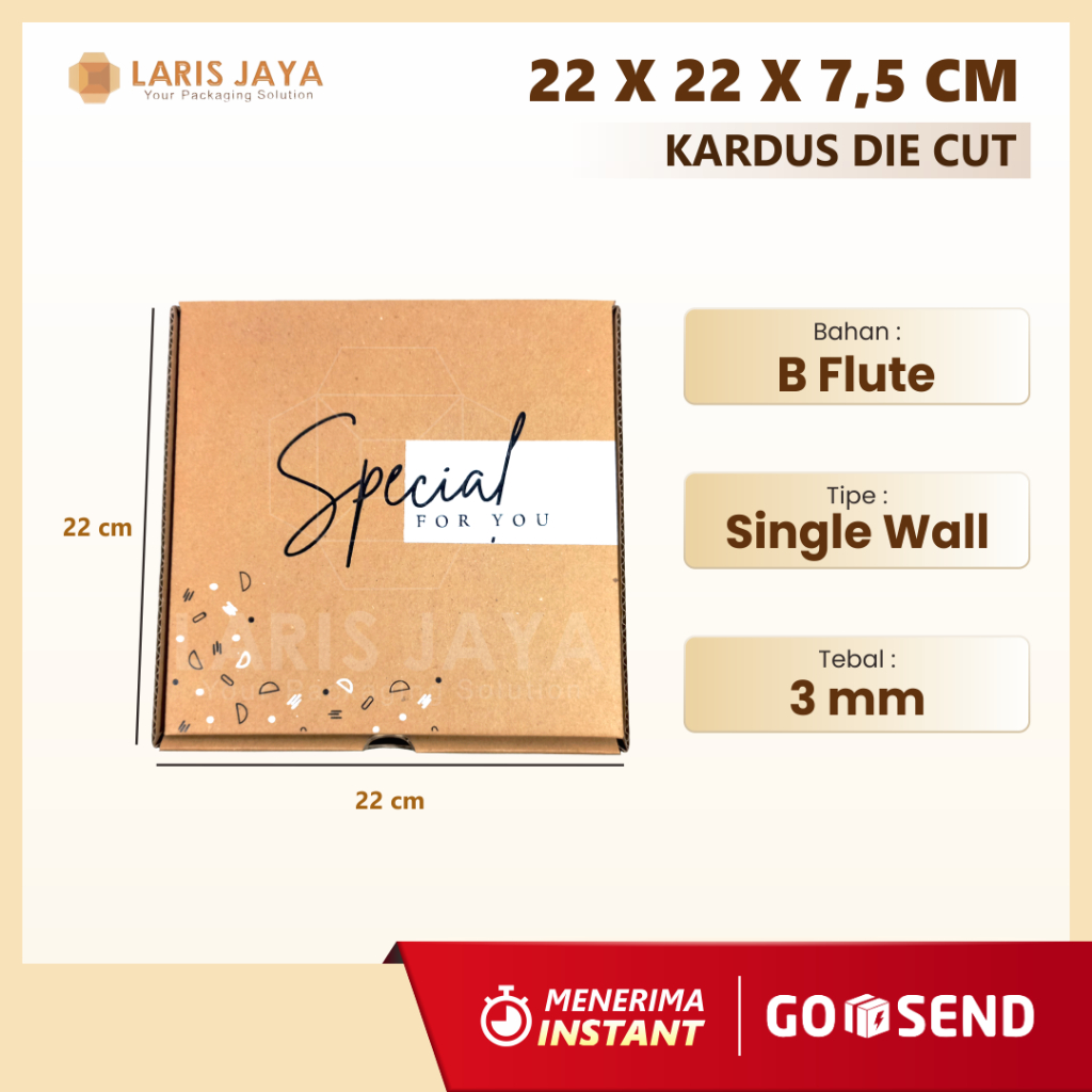 

Special For You - 22 x 22 x 7,5 cm Kardus Hadiah Kotak Kado Gift Box Birthday Kardus Pizza Anniversary