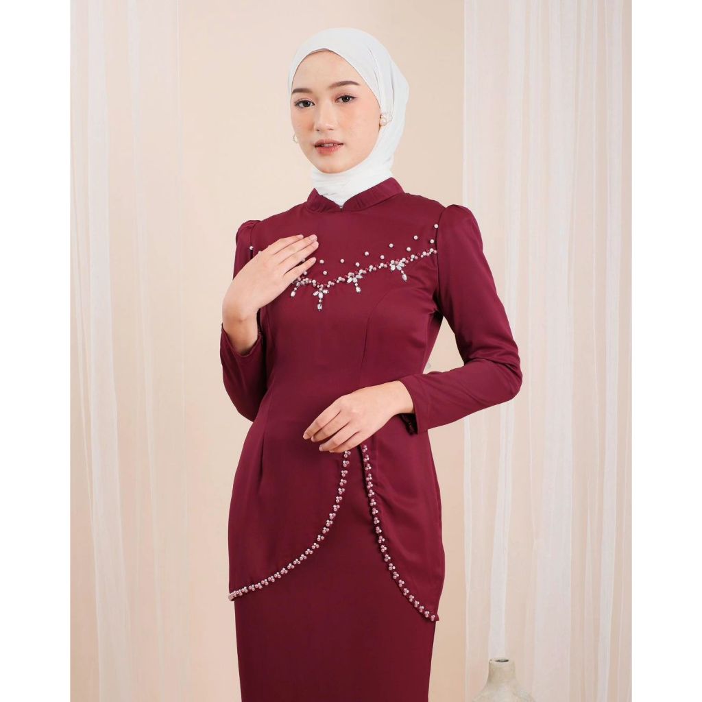 M L XL XXL || New Felicia Kurung Malaysia baju kurung malaysia wanita ootd kondangan / Baju Kurung M