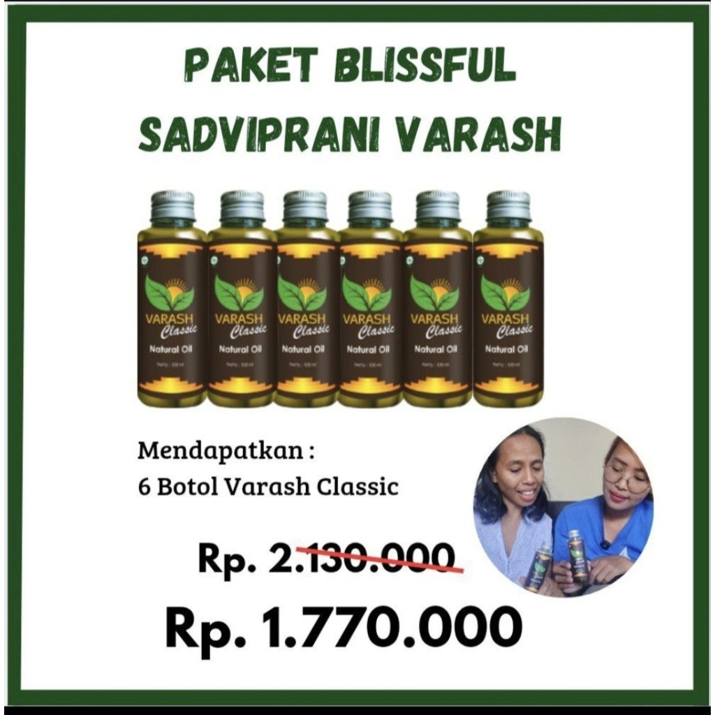paket 6 botol Varash Classic Sadviprani Varash