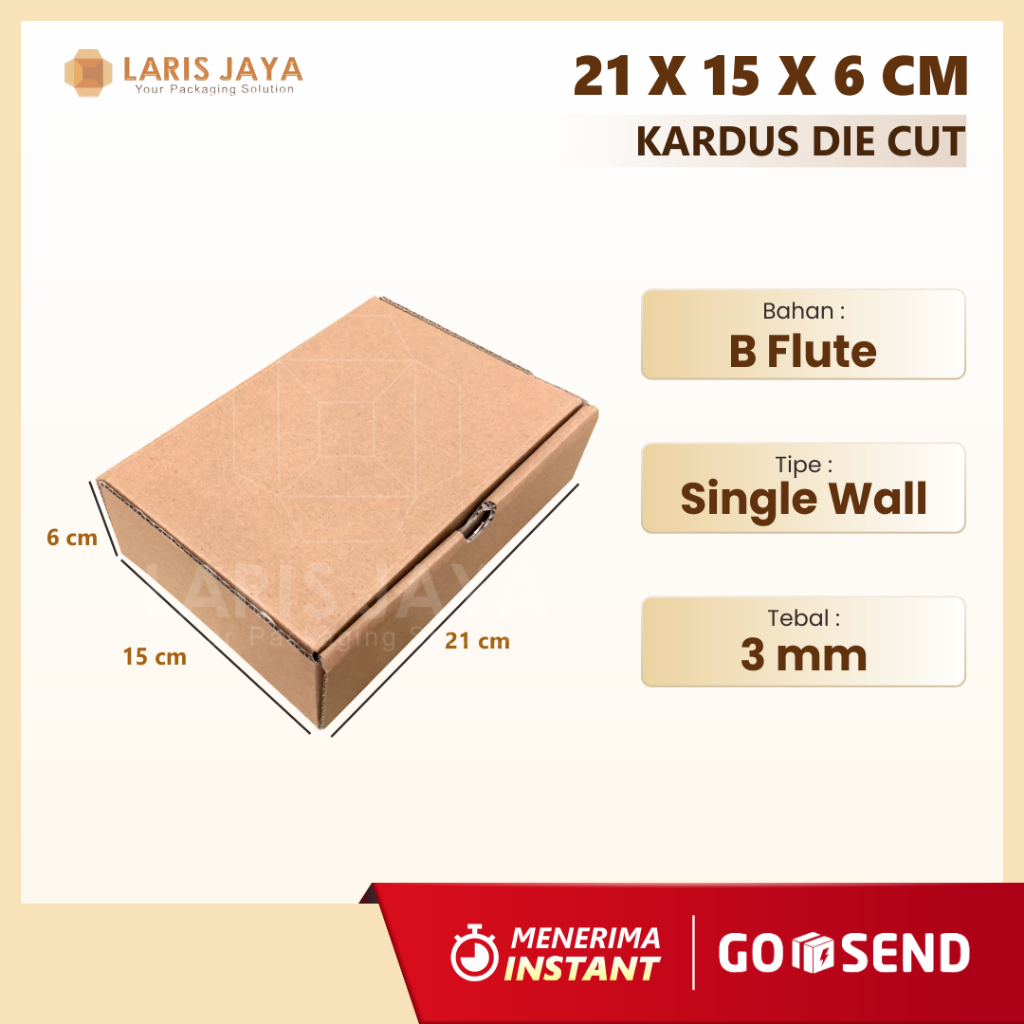 

[MIN 100 PCS] Kardus Die Cut B-flute / Box Pizza Diecut / Brownis / Hampers / Gift / Aksesoris / Kaos / Dus Packing 21 x 15 x 6 cm ( Kardus Pizza 21 x 15 x 6 cm ) / Box Hampers