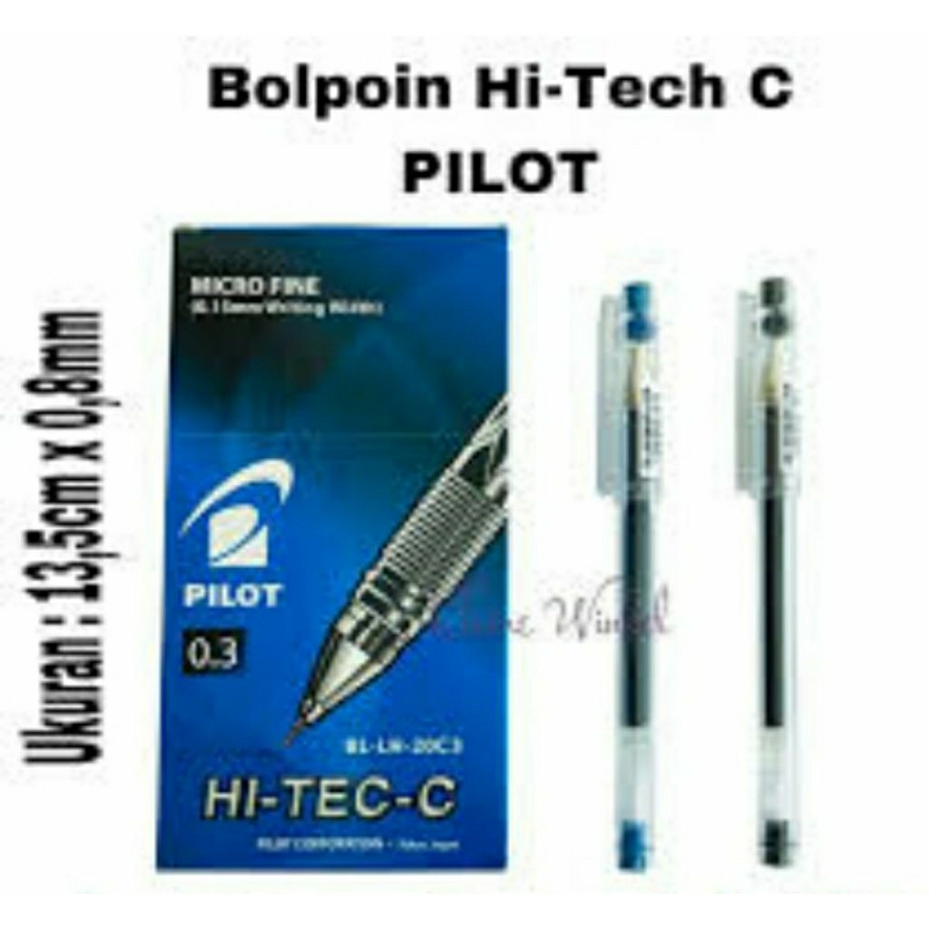 

Pilot Pulpen Hi-Tec 0.3 Mix 12 pcs Hitam Biru