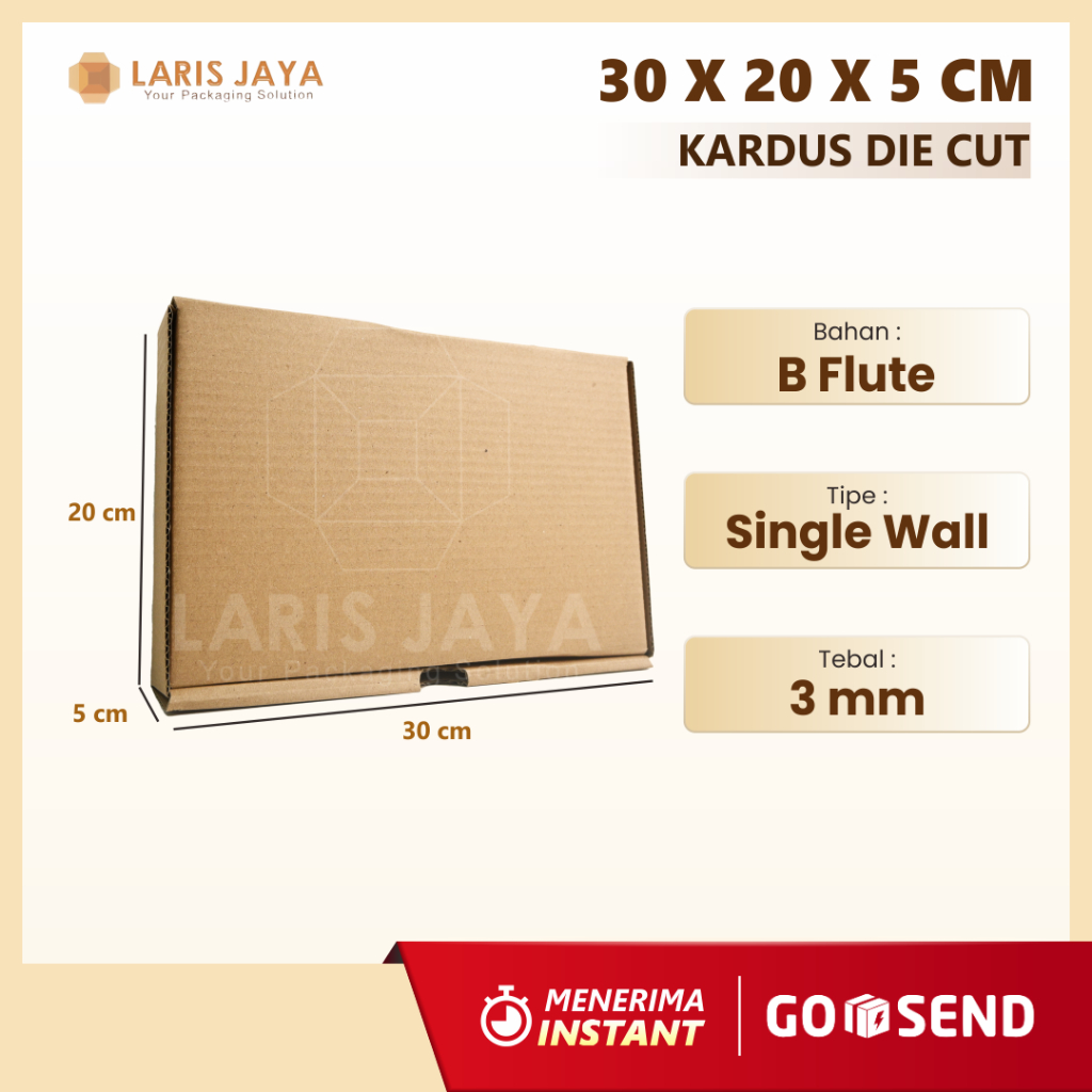 

Kardus Karton Uk 30x20x5 cm - Die Cut - Kotak baju / hijab / sarung / multifungsi / dll ( Kardus Pizza 30 x 20 x 5 cm )