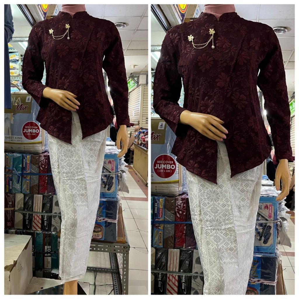 free hijab kebaya Janggan modern Kartini  lamaran kondangan wisuda // kebaya Janggan fukuro embos pr