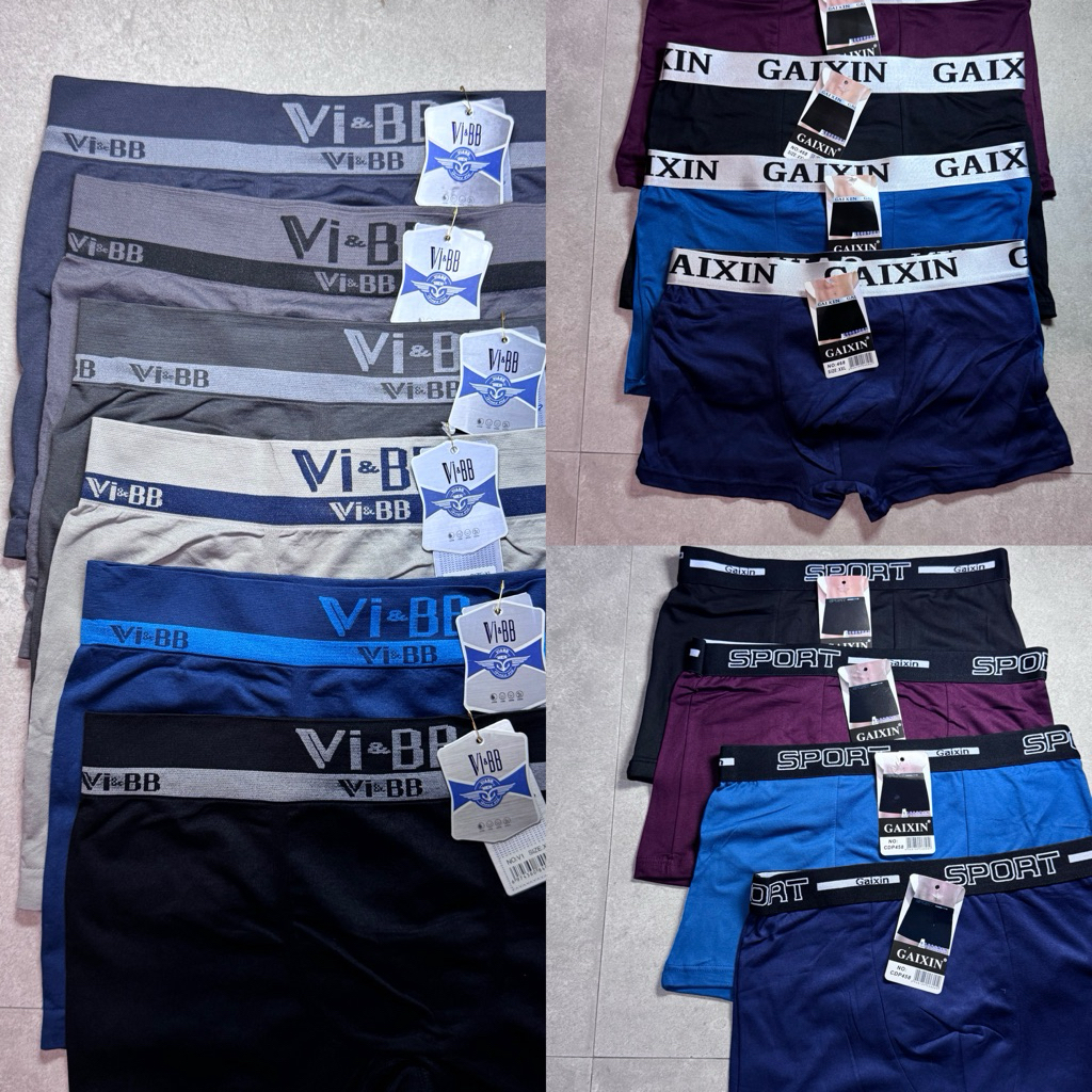 CD Boxer Pria Gaixin 458 / Gaixin 468 / Vi & BB V1 – Celana Dalam Pria Sporty Katun Spandex All Size