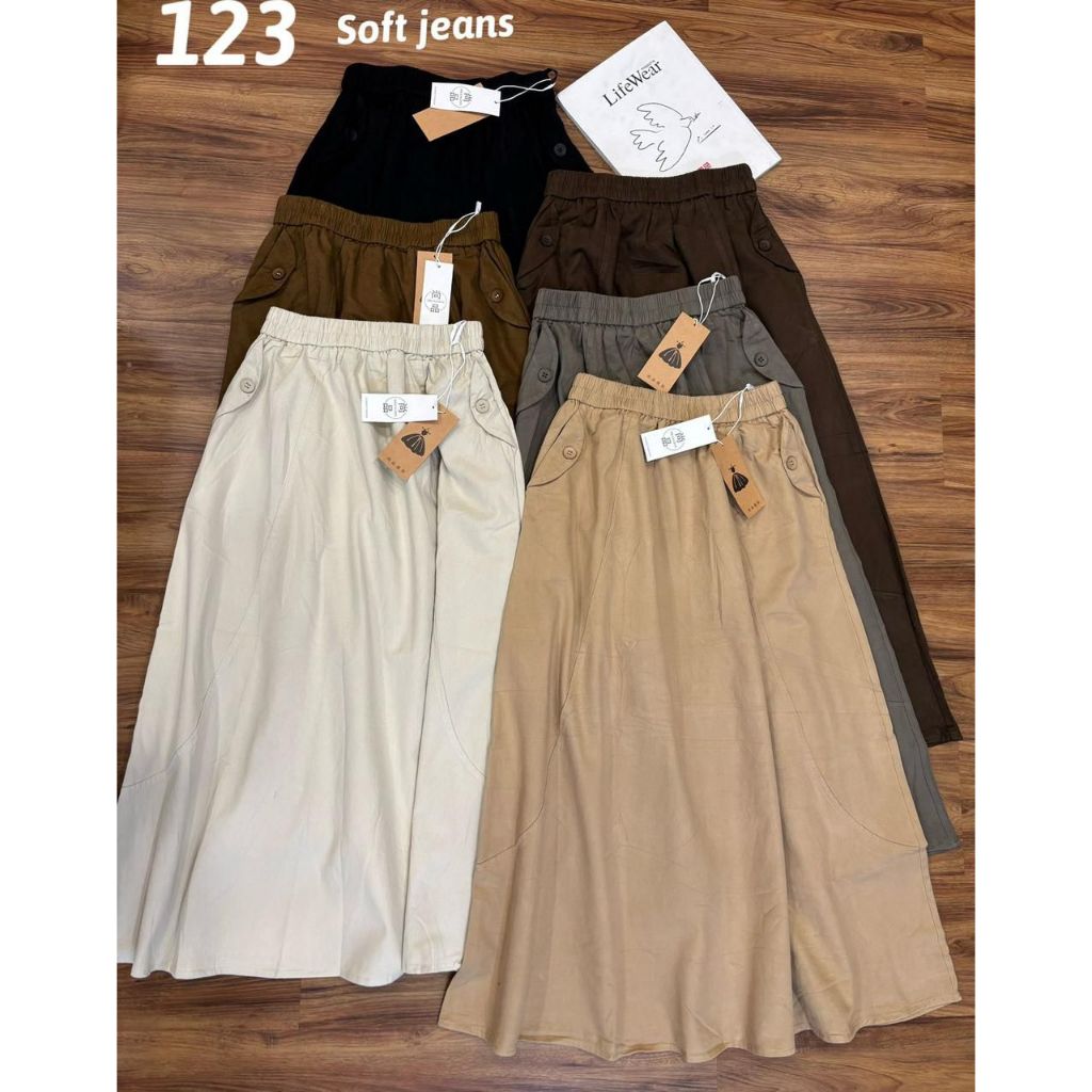 ROK WANITA 7/9 123# SOFT JEANS PREMIUM TERBARU KEREN BANGET