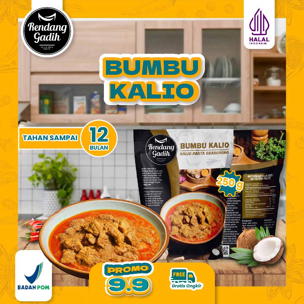 

Rendang Gadih - Bumbu Kalio Instan 250 g