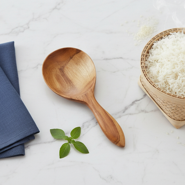 Centong Nasi Kayu Jati Asli – Sendok Nasi Kayu Premium Handmade Natural