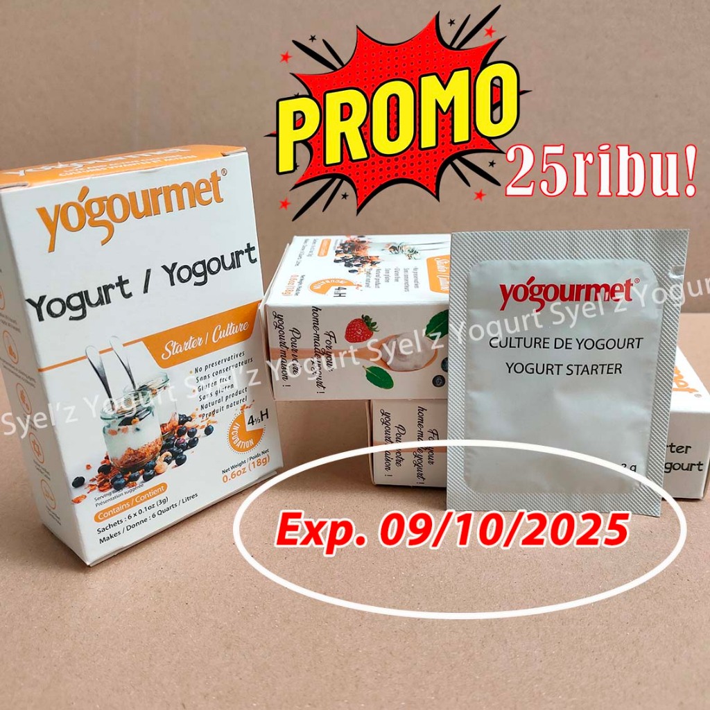 

[PROMO] (EX 9/10/2025) Bibit Yogurt (1 sachet @ 3g) - Yogourmet Yogurt Starter Made in Canada