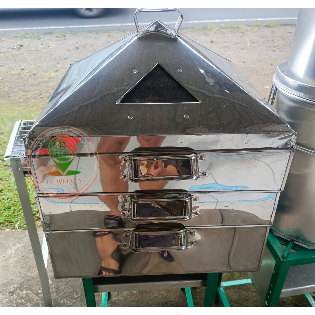 Klakat susun jumbo 45cm 2/susun bahan stainless steel / dandang dimsum / dandang siomay