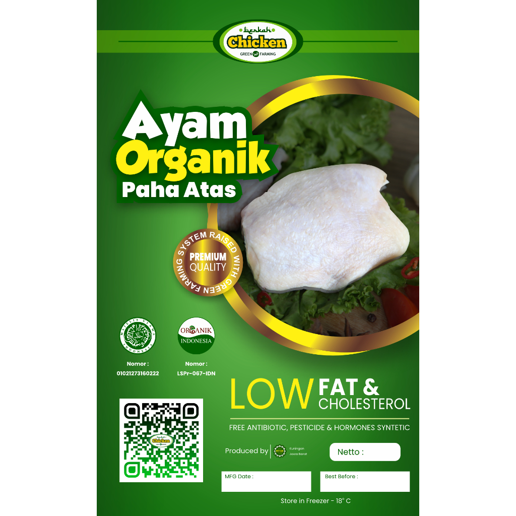 

Paha Atas Ayam Probiotik Organik Berkah Chicken
