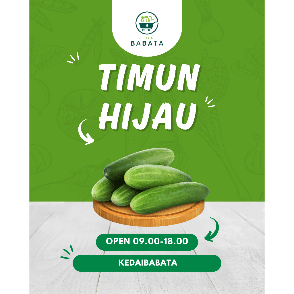 

Lalapan Ketimun Timun Hijau Sayuran Segar Fresh Kedai Babata Padang