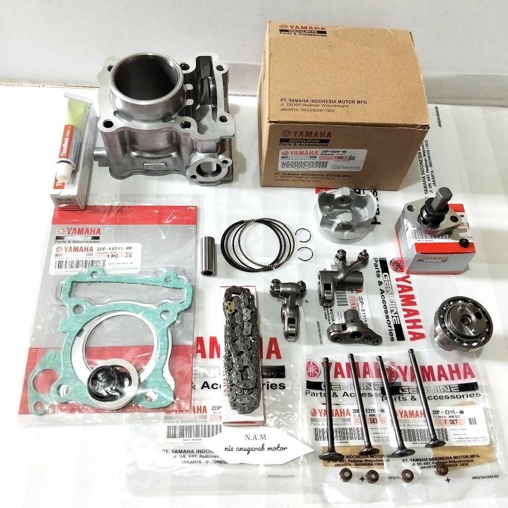 Blok seher cylinder Yamaha 2DP paket 9 aitem n-max old lama 155 n-max new 155 aerox new 155 aerox ol
