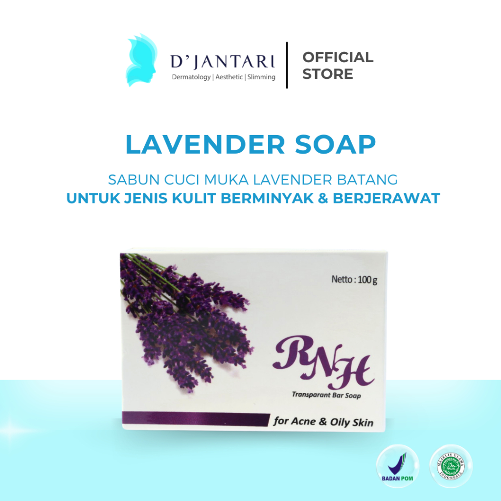 [D'JANTARI OFFICIAL] Lavender Soap Bar/Batang RNH D'JANTARI - Sabun Batang untuk kulit berjerawat