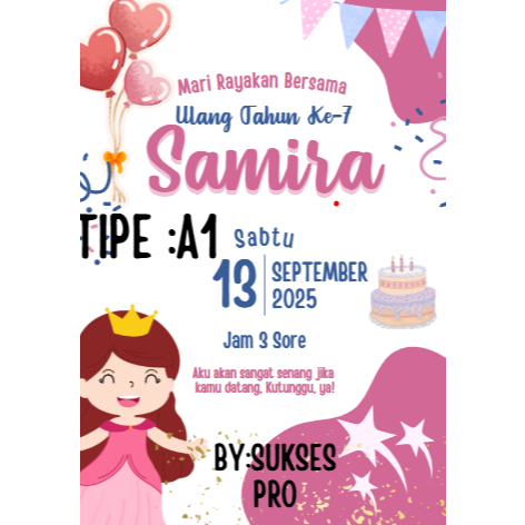 UNDANGAN ANAK ULTAH-DESAIN UNDANGAN ANAK ULANG TAHUN MURAH