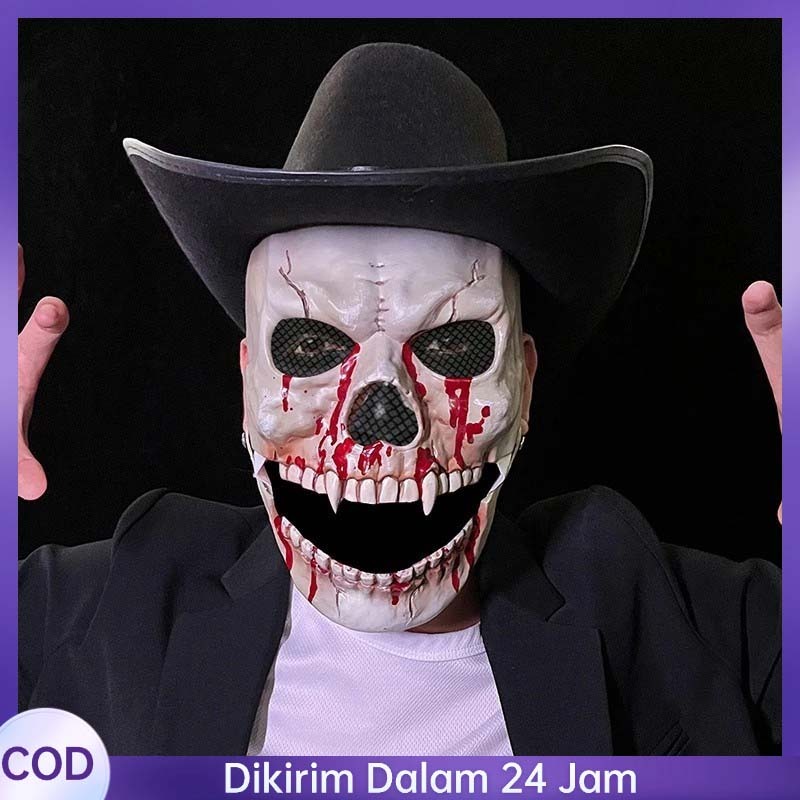 Topeng Hantu Seram Mask Halloween Costum Hallowen Topeng Tengkorak Seram Kostum Halloween