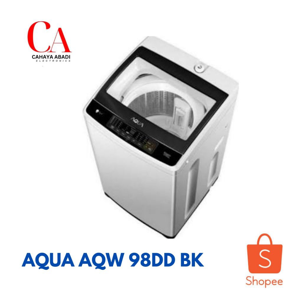 AQUA mesin cuci top loading 9 kg AQW98DD BK AQW 98DD-BK AQW 98 DD BK